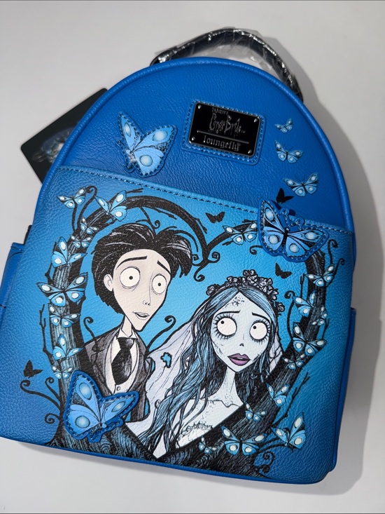 Loungefly Handbags - Tim Burton’s Corpse Bride Loungefly Mini Backpack Blue NWT